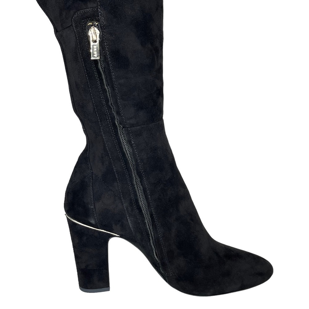 DKNY Sloane Black Suede Leather OTK Womens Boots Size 9.5M - Picture 8 of 11
